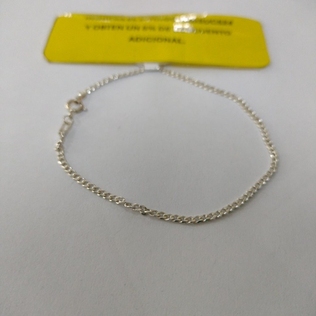 PULSERA TEJIDO BARBADA PLATA .925 18 CM 2 GR (NUEVO)