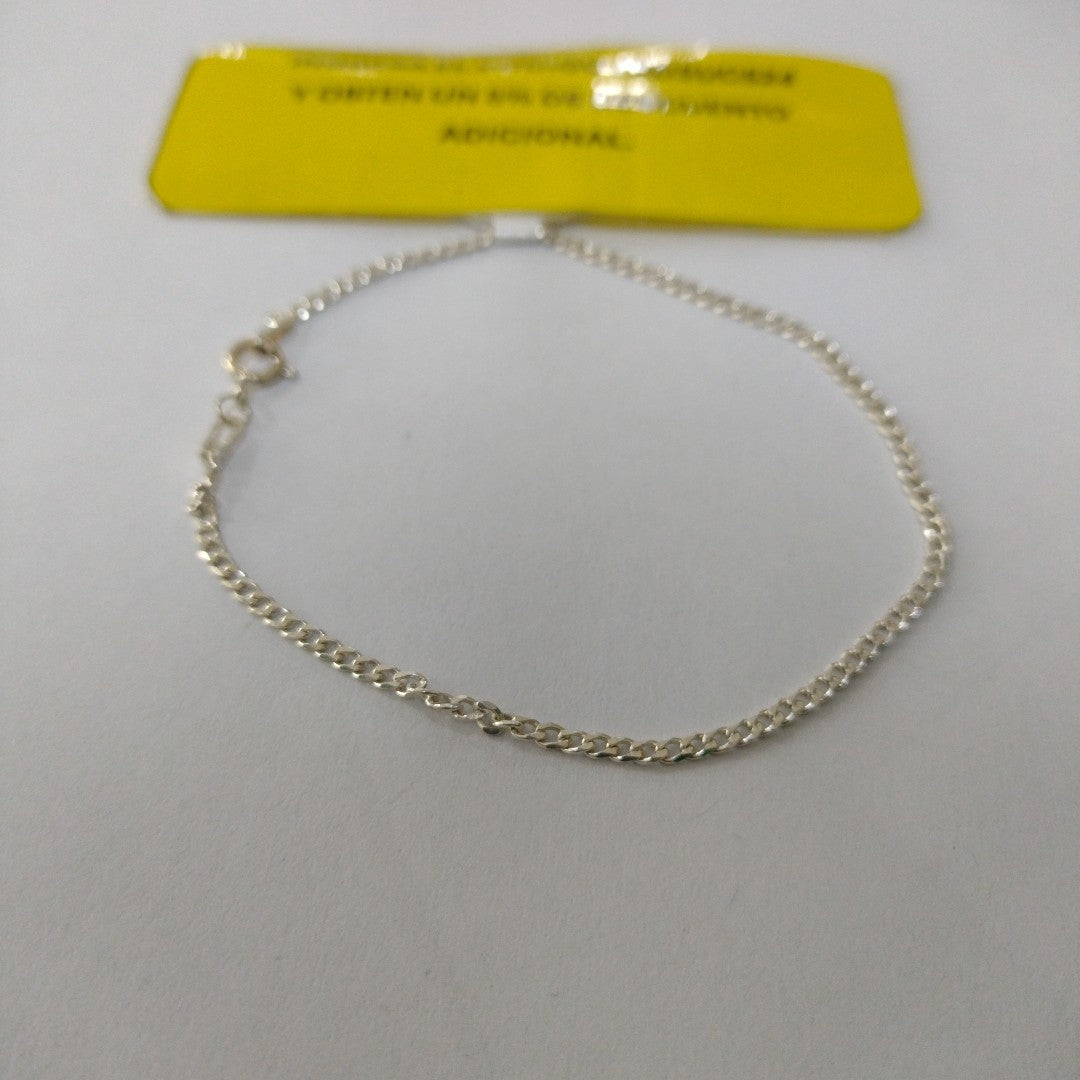 PULSERA TEJIDO BARBADA PLATA .925 18 CM 2 GR (NUEVO)