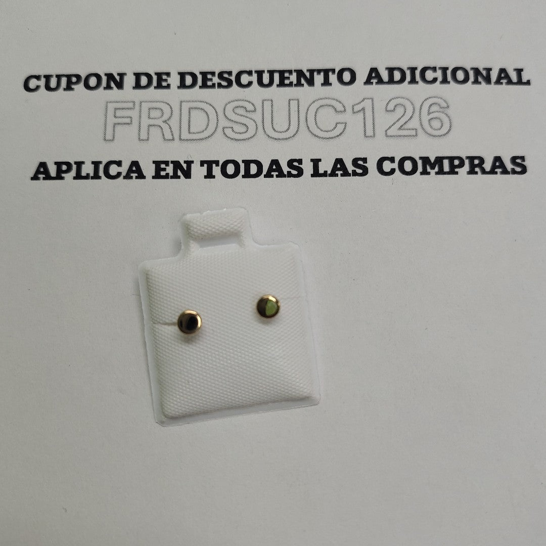 BROQUELES BROQUEL FIG TAPON REDONDO 14K 0.1408 GR (NUEVO)