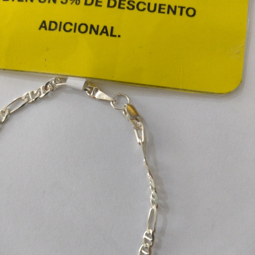 PULSERA TEJIDO 3X1 PLATA .925 16 CM 2.8 GR (NUEVO)