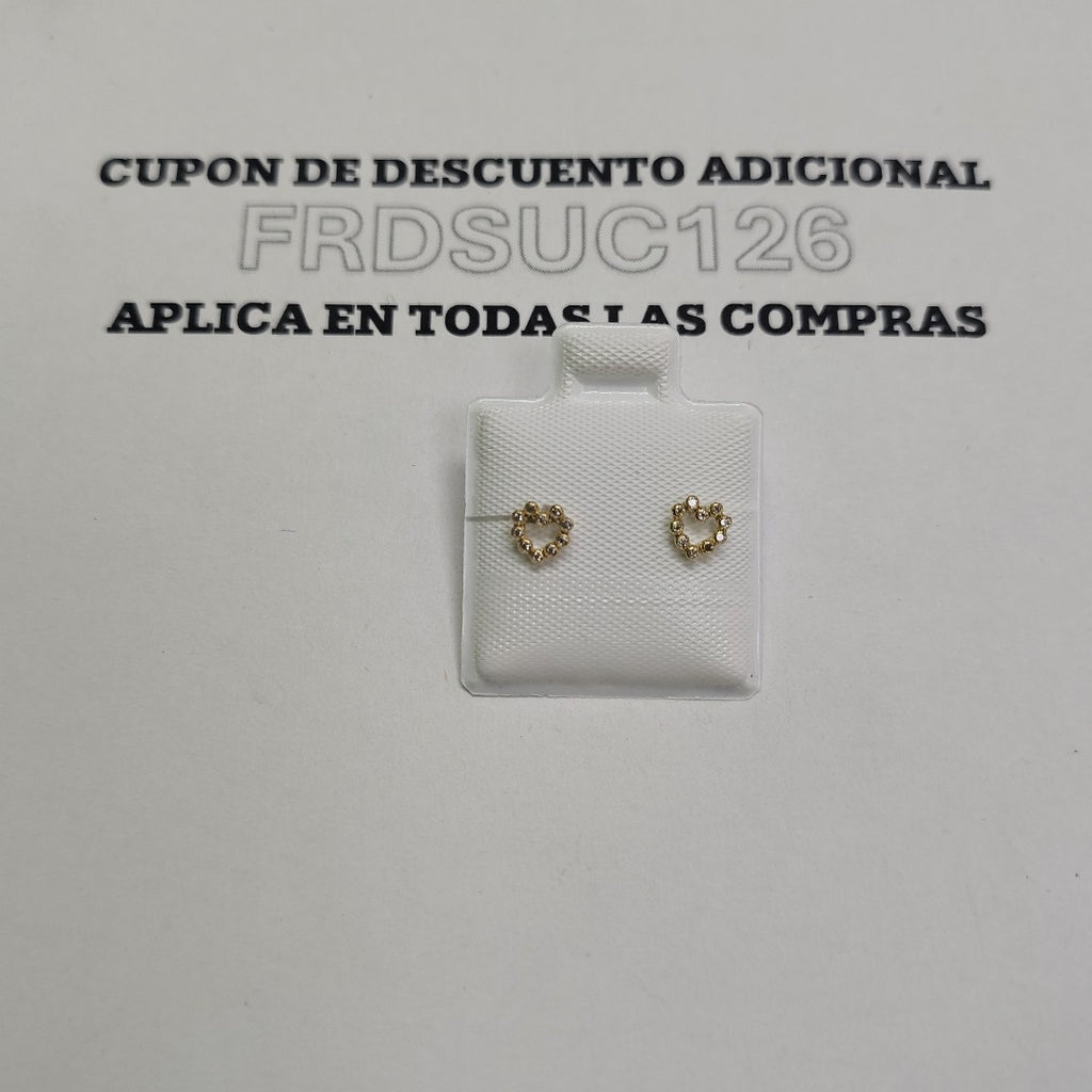 BROQUELES BROQUEL FIG CORAZON 14K 0.23 GR (NUEVO)