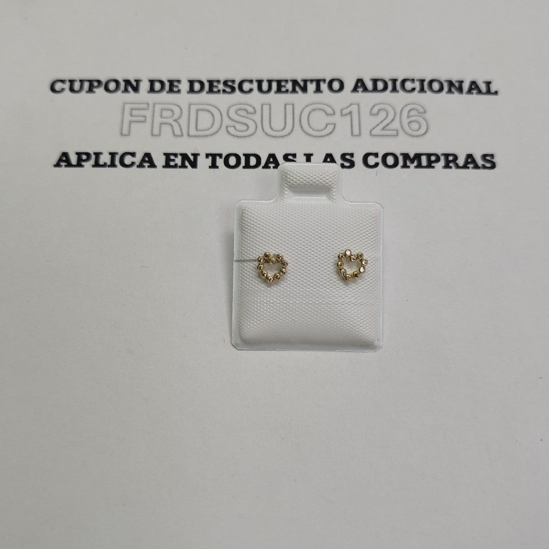BROQUELES BROQUEL FIG CORAZON 14K 0.23 GR (NUEVO)