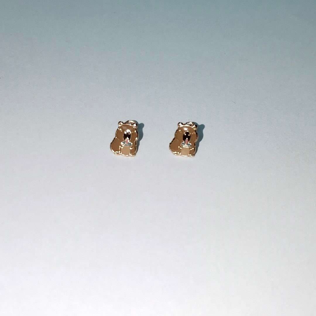 BROQUELES BROQUEL FIG CAPIBARA 14K 0.2657 GR (NUEVO)