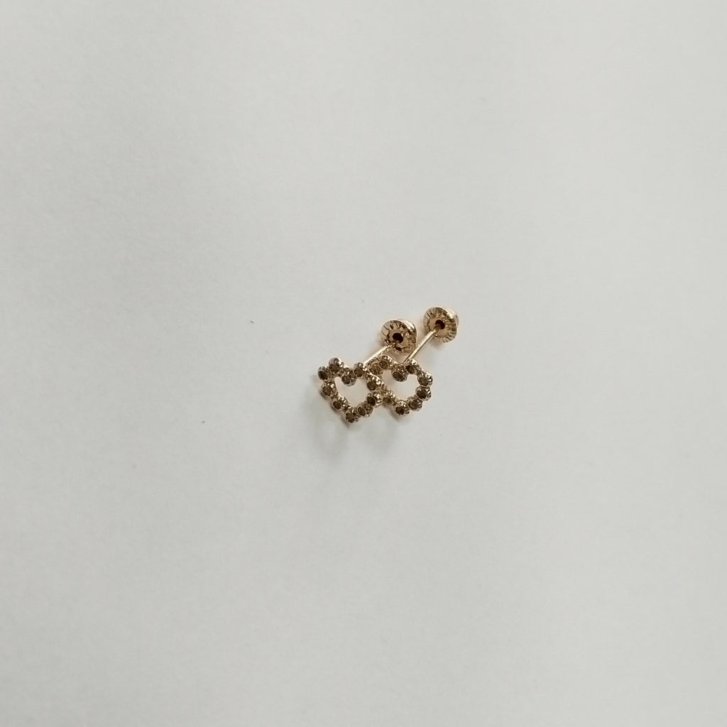 BROQUELES BROQUEL FIG CORAZON 14K 0.23 GR (NUEVO)