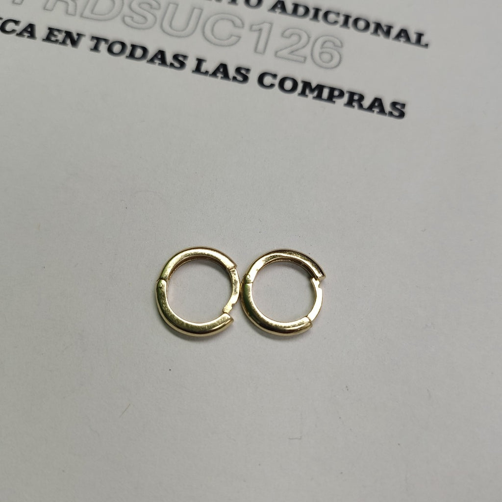 ARETES ARRACADAS LISAS 10K 1.1 GR (NUEVO)
