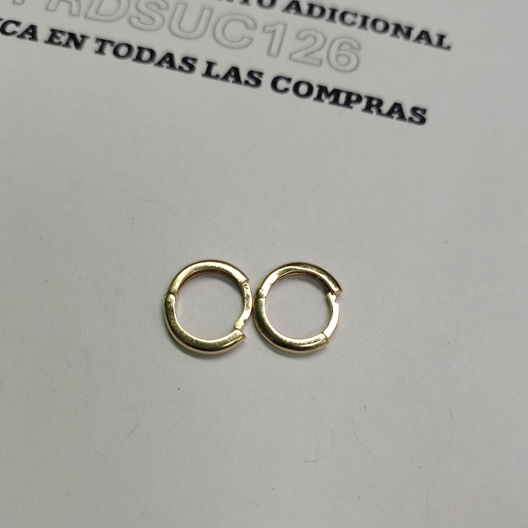 ARETES ARRACADAS LISAS 10K 1.1 GR (NUEVO)