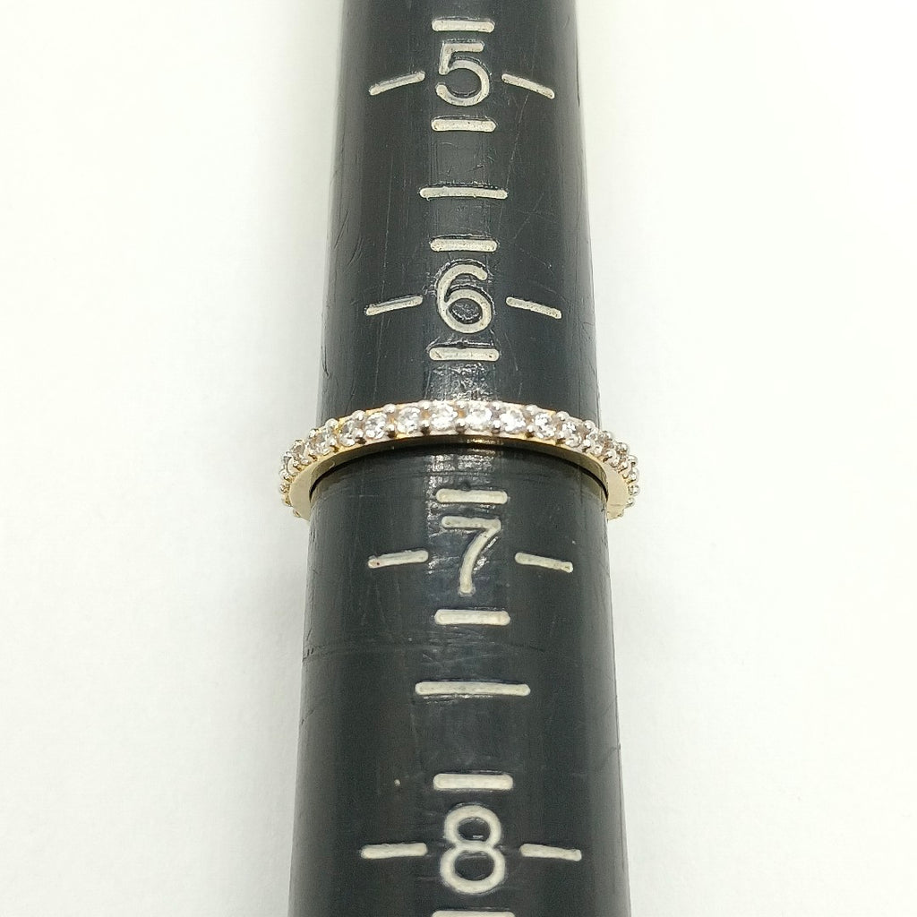 ANILLO ANILLITO CHURUMBELA C CIRCONIAS 14K 6.5 TALLA 1.9 GR (NUEVO)