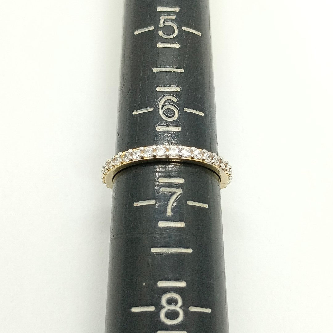 ANILLO ANILLITO CHURUMBELA C CIRCONIAS 14K 6.5 TALLA 1.9 GR (NUEVO)