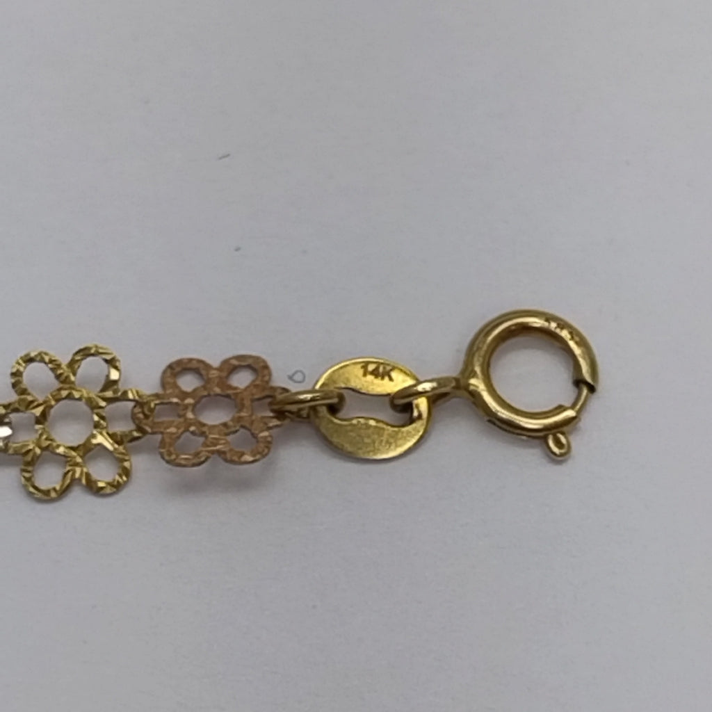 PULSERA ORO COMBINADO 14 K 1.7 GRMS (SEMINUEVO)