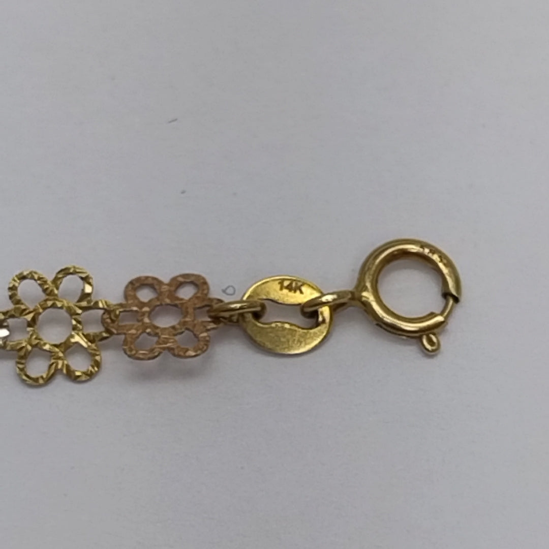 PULSERA ORO COMBINADO 14 K 1.7 GRMS (SEMINUEVO)