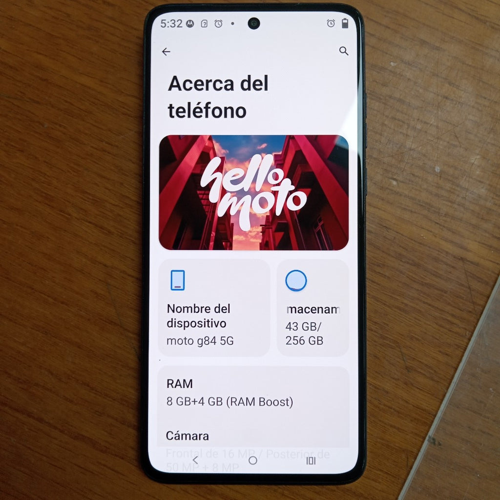 CELULAR MOTOROLA MOTO G84 XT2347-1 (2023) 256 GB 8 GB RAM (SEMINUEVO)