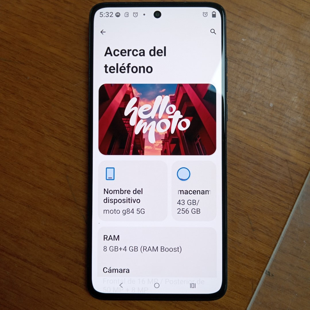 CELULAR MOTOROLA MOTO G84 XT2347-1 (2023) 256 GB 8 GB RAM (SEMINUEVO)