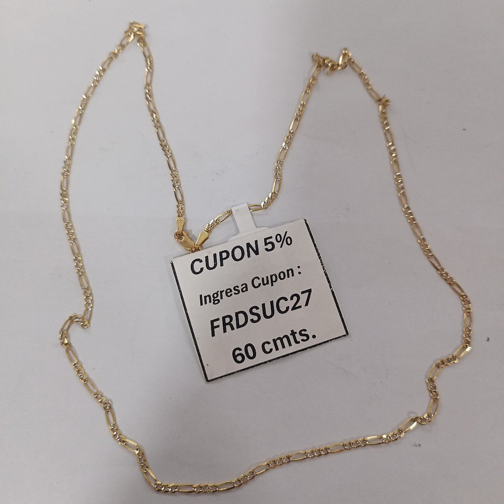 CADENA 3X1 DIAMANTADA 14K 60 CM 5.1 GR (NUEVO)