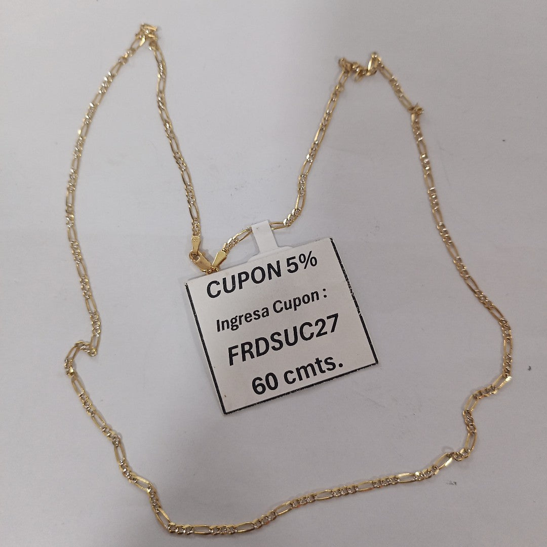 CADENA 3X1 DIAMANTADA 14K 60 CM 5.1 GR (NUEVO)