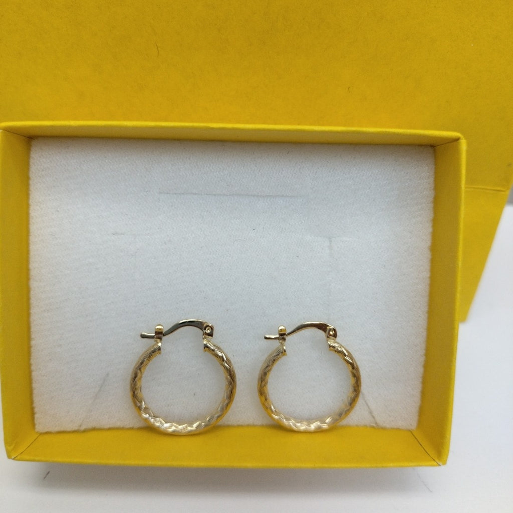 ARETES ARRACADAS LABRADAS 14K 2 GR (NUEVO)