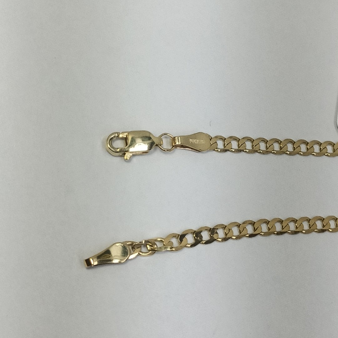 PULSERA TEJIDO BARBADA 14K 18 CM 3.3 GR (NUEVO)