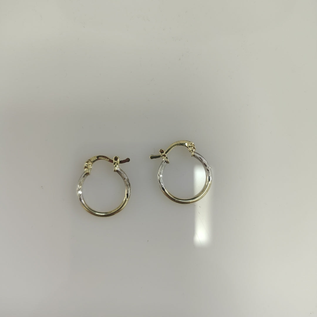 ARETES ARRACADAS COMBINADAS 14K 1.1 GR (NUEVO)