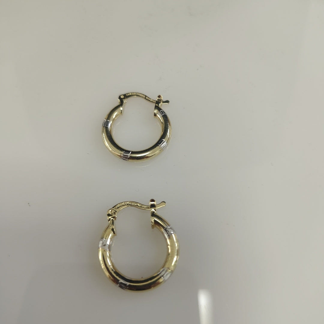 ARETES ARRACADAS COMBINADAS 14K 1.6 GR (NUEVO)