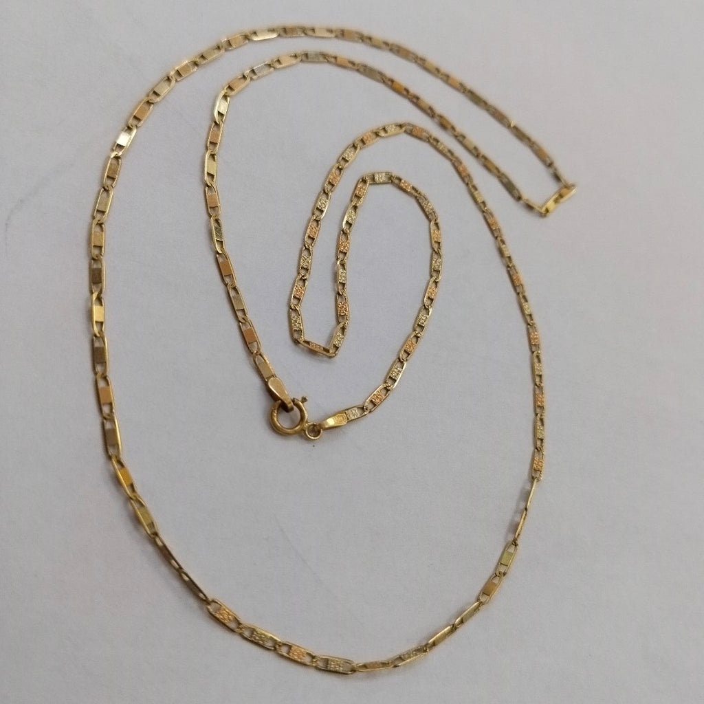 CADENA ORO, ORO COMBINADO 14 K 3 GRMS (SEMINUEVO)