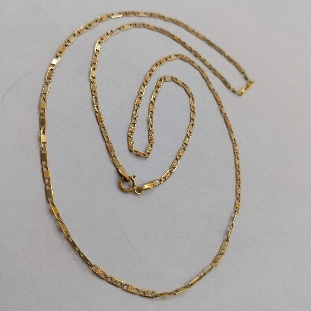 CADENA ORO, ORO COMBINADO 14 K 3 GRMS (SEMINUEVO)