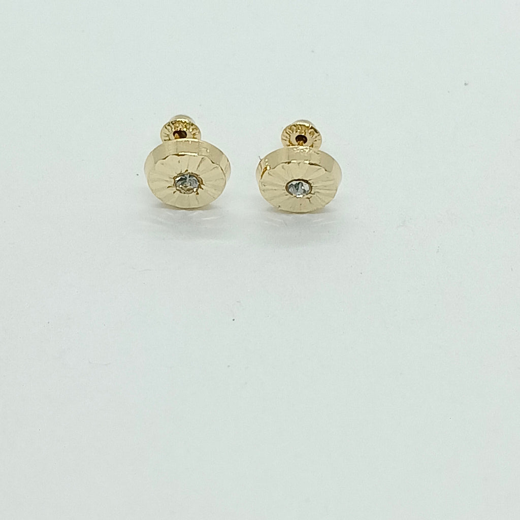 BROQUELES BROQUEL FIG BOTON C CIRCONIA 14K 0.2916 GR (NUEVO)