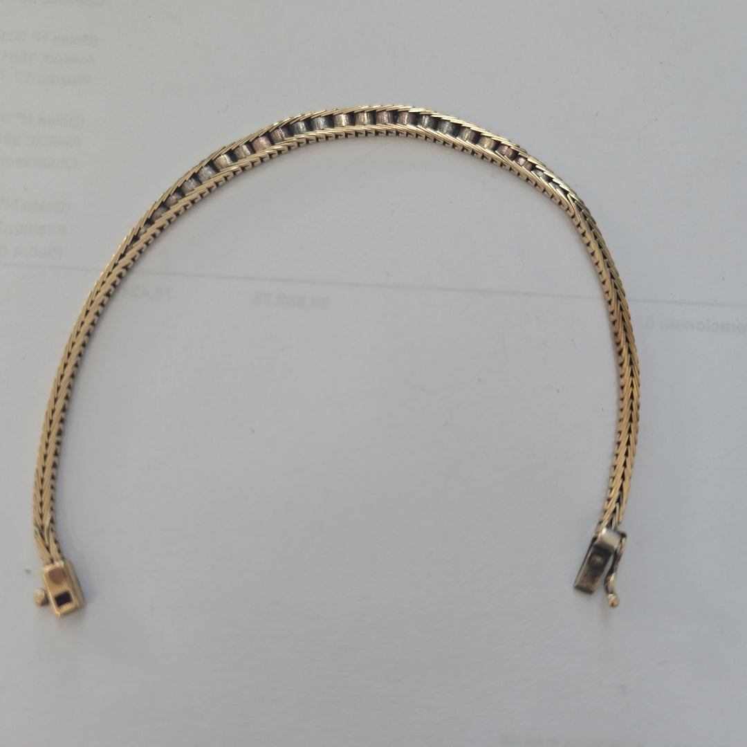 PULSERA ORO COMBINADO 10 K 9.3 GRMS (SEMINUEVO)