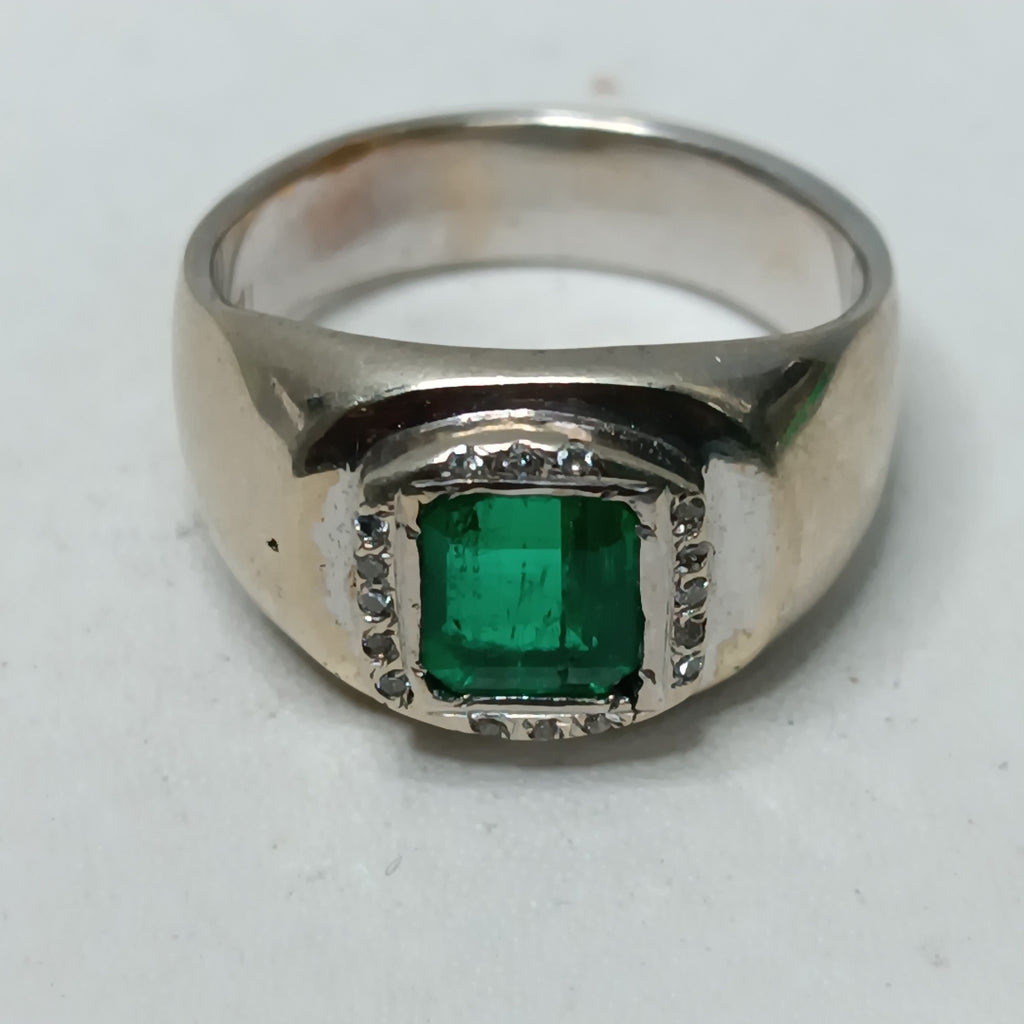 ANILLO ORO BLANCO 14 K 13.2 GRMS (SEMINUEVO)