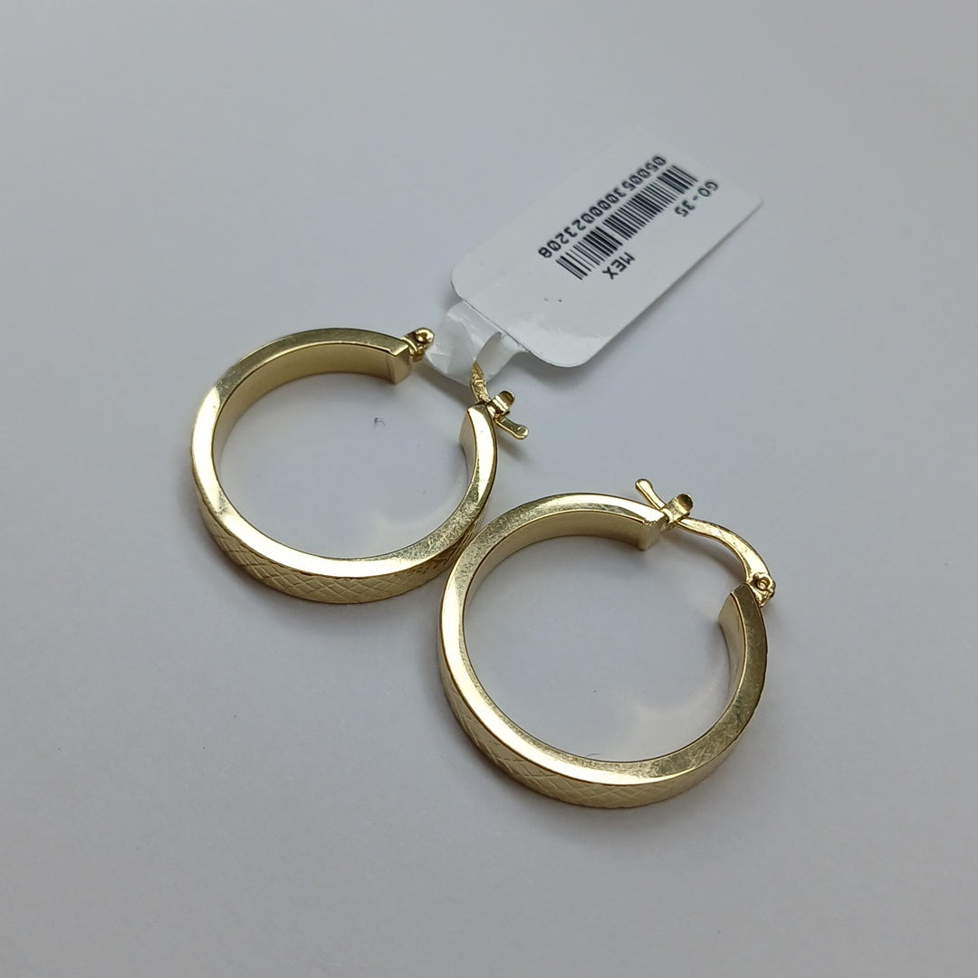ARETES TEJIDO ARRACADAS FACETADAS 14K 2.9 GR (NUEVO)