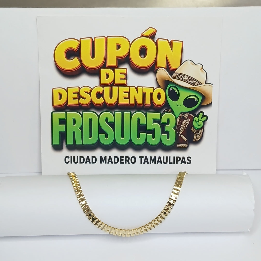 PULSERA ESPECIAL 14K 18 CM 4 GR (NUEVO)