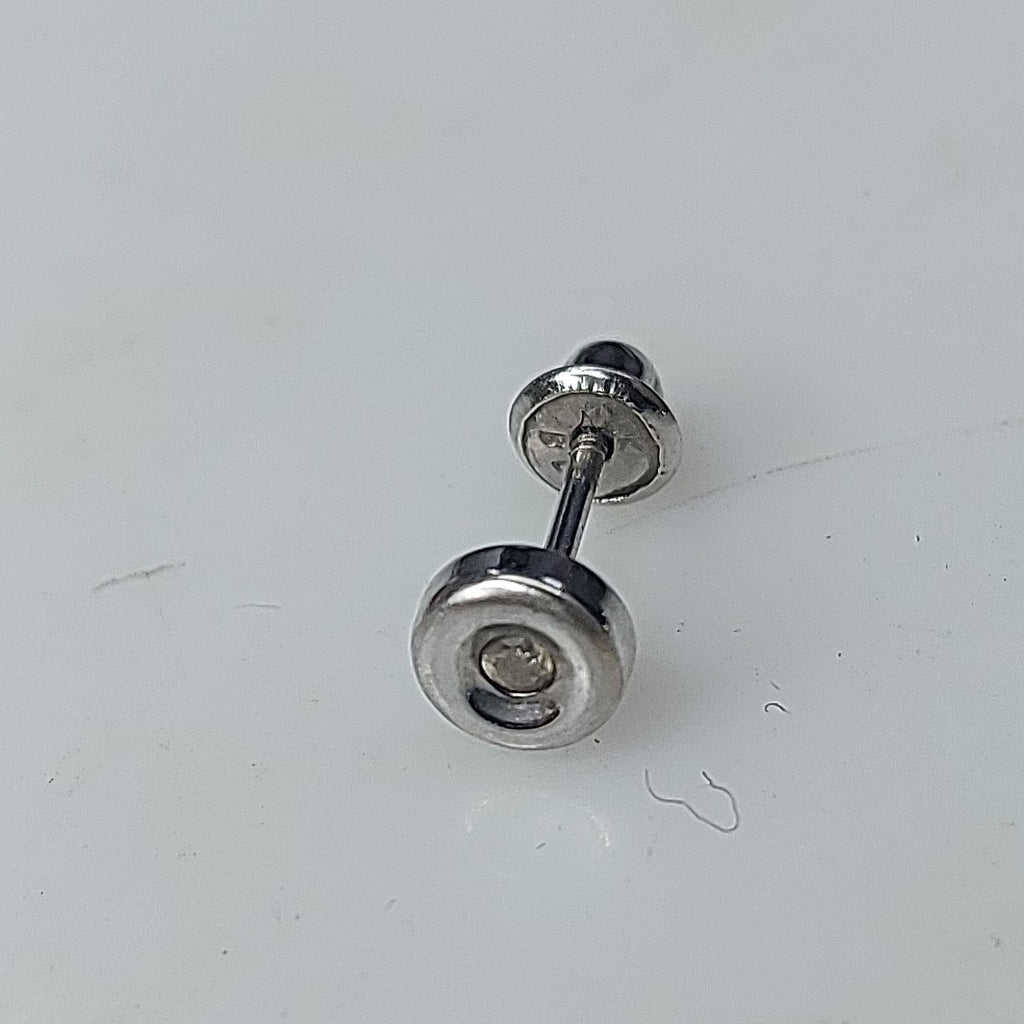 BROQUELES PAR ORO BLANCO MUY BAJO 14 K 0,40 GRMS (SEMINUEVO)