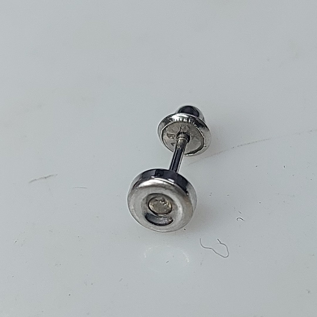 BROQUELES PAR ORO BLANCO MUY BAJO 14 K 0,40 GRMS (SEMINUEVO)