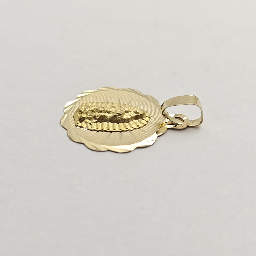 DIJE MEDALLA RELIGIOSA 14K 0.7 GR (NUEVO)