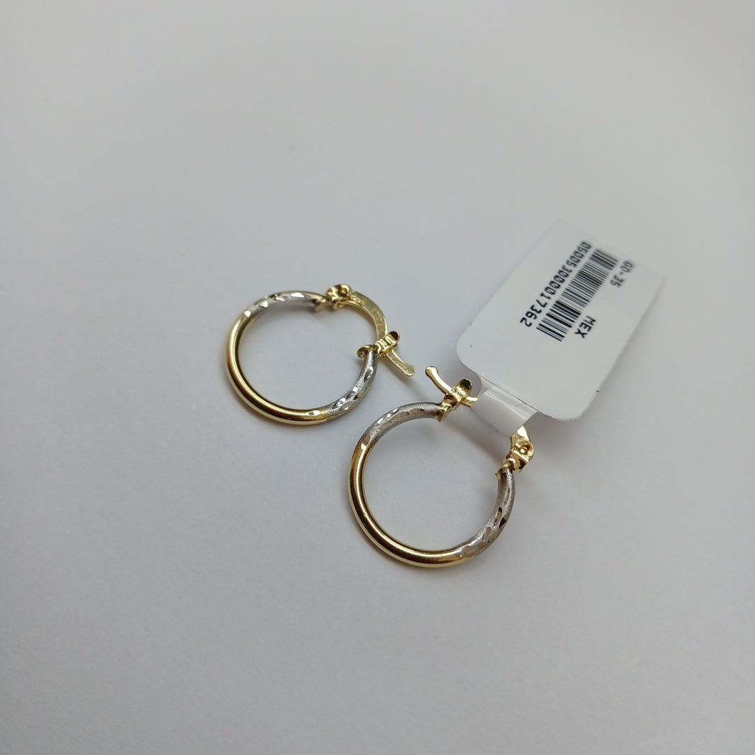 ARETES ARRACADAS COMBINADAS 14K 1.1 GR (NUEVO)