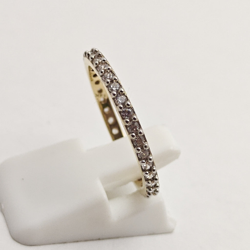 ANILLO ANILLITO CHURUMBELA C CIRCONIAS 14K 7.5 TALLA 2 GR (NUEVO)