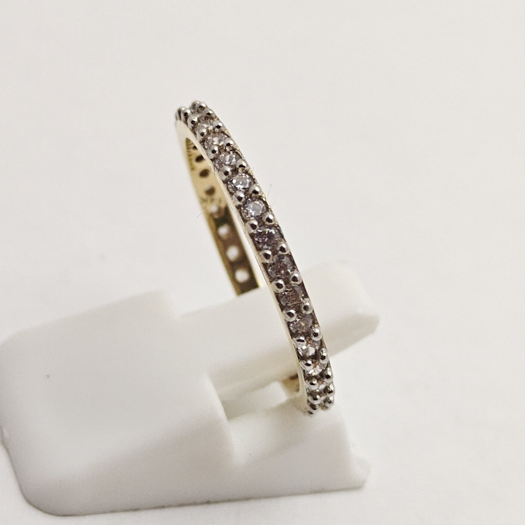 ANILLO ANILLITO CHURUMBELA C CIRCONIAS 14K 7.5 TALLA 2 GR (NUEVO)