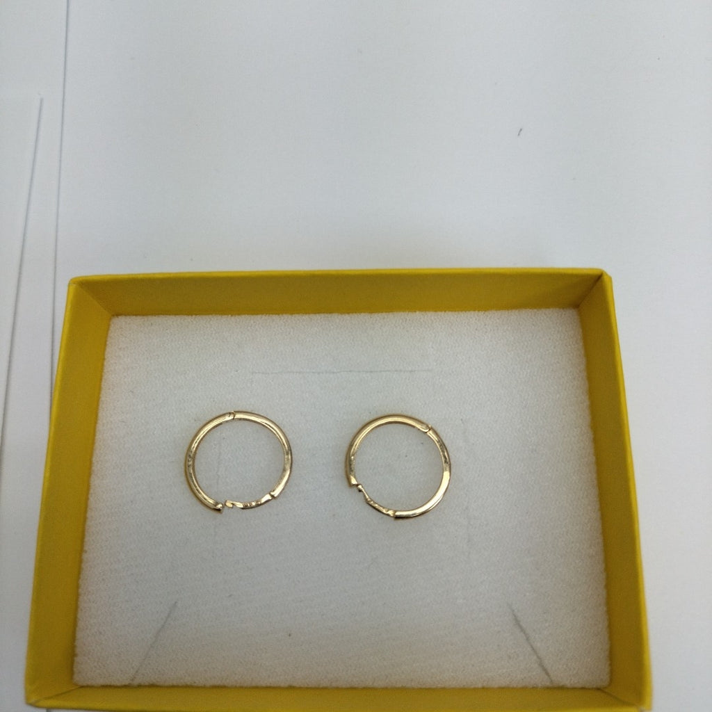 ARETES HUGGIES C CIRCONIA 14K 1.8 GR (NUEVO)