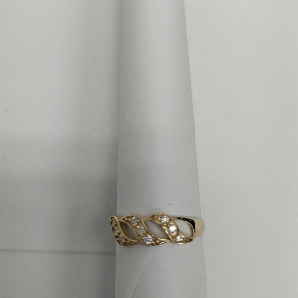 ANILLOS C CIRCONIAS 14K TALLA 7 1.3 GR (NUEVO)