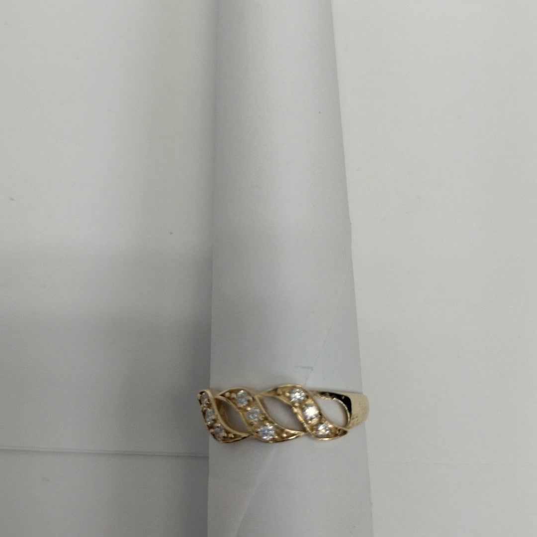 ANILLOS C CIRCONIAS 14K TALLA 7 1.3 GR (NUEVO)