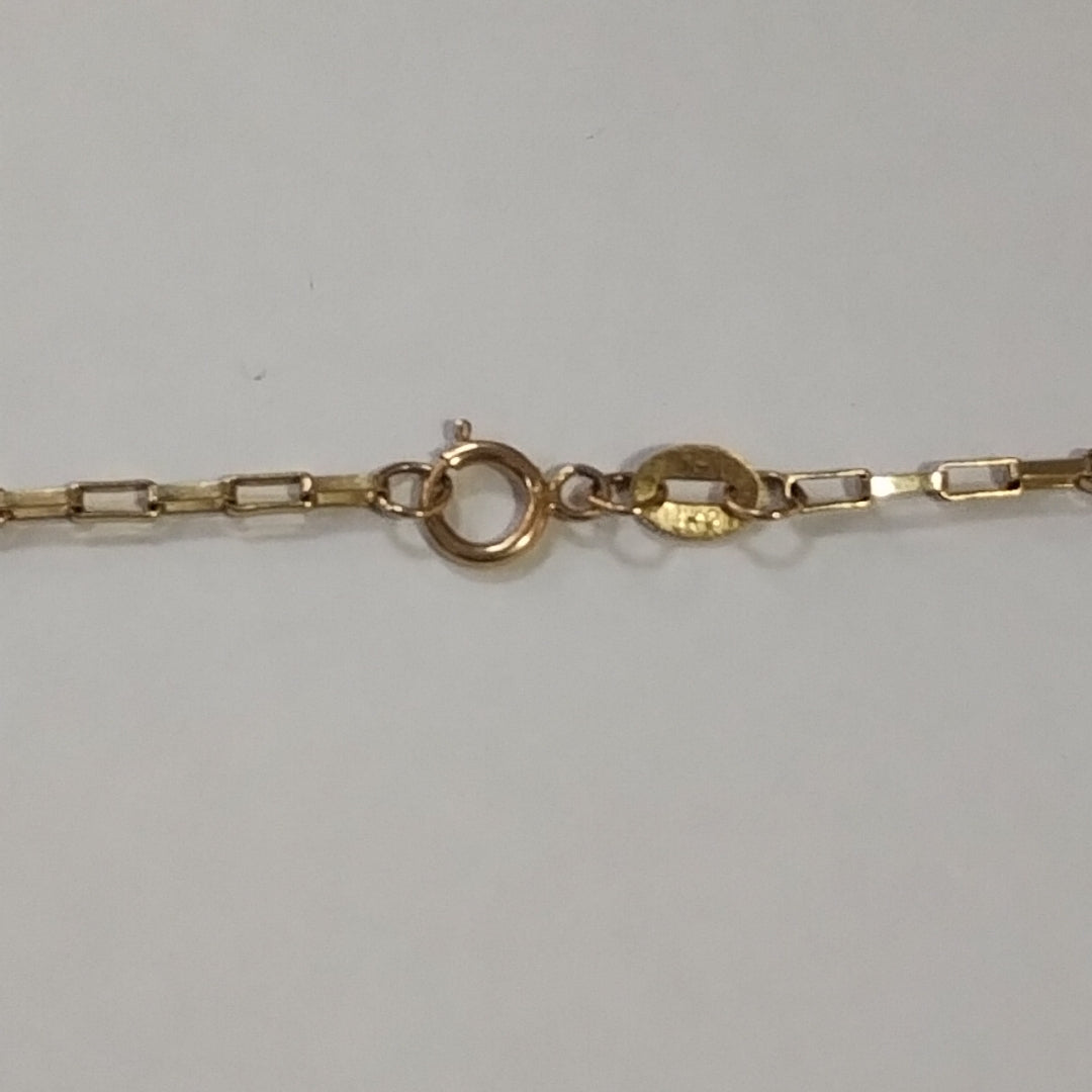 CADENA, MEDALLA RELIGIOSA ORO 10 K 3.9 GRMS (SEMINUEVO)