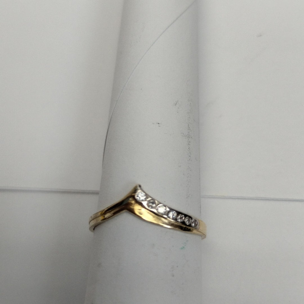 ANILLOS CON CIRCONIAS 14K TALLA 7 1 GR (NUEVO)
