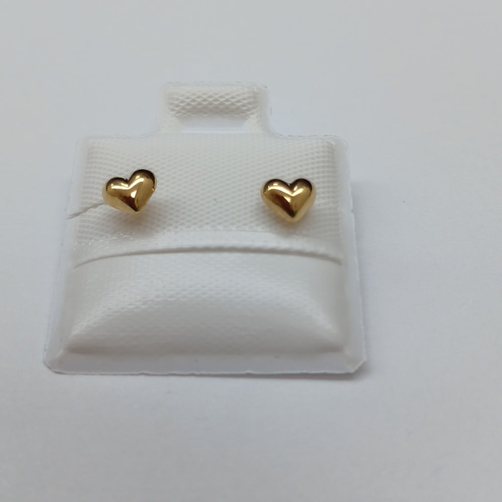 BROQUELES BROQUEL FIG CORAZON LISO 14K 0.1987 GR (NUEVO)