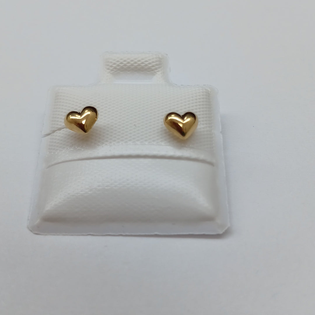 BROQUELES BROQUEL FIG CORAZON LISO 14K 0.1987 GR (NUEVO)