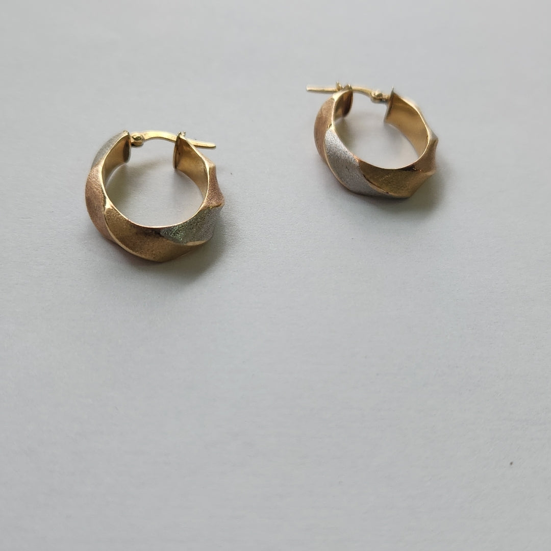 ARRACADAS PAR ORO,ORO COMBINADO 14 K 2,70 GRMS (SEMINUEVO)