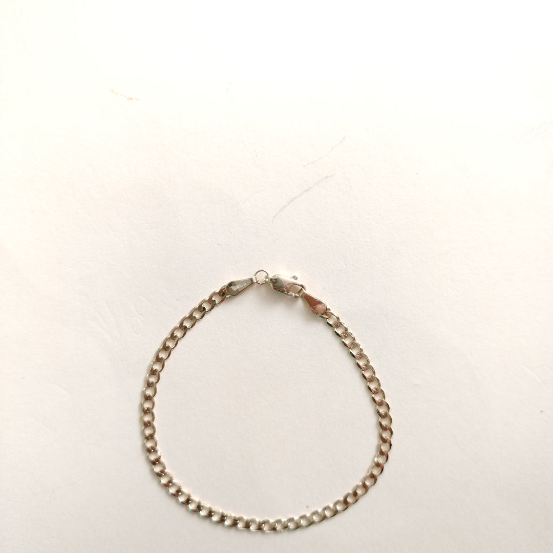 PULSERA TEJIDO BARBADA 14K 18 CM 3.3 GR (NUEVO)
