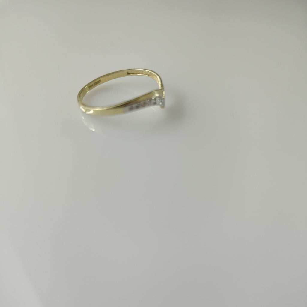 ANILLOS C CIRCONIAS 14K TALLA 8 1 GR (NUEVO)
