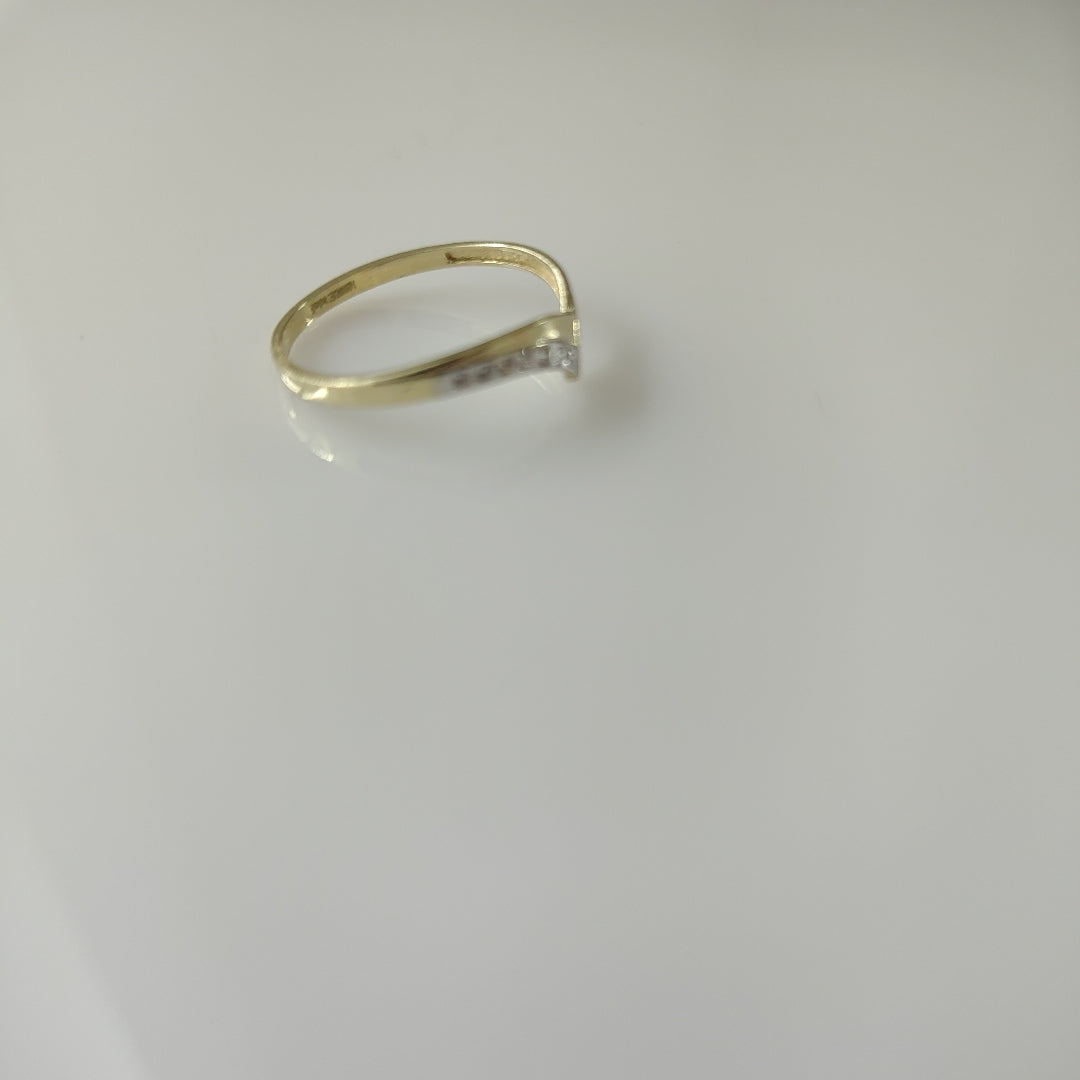 ANILLOS C CIRCONIAS 14K TALLA 8 1 GR (NUEVO)