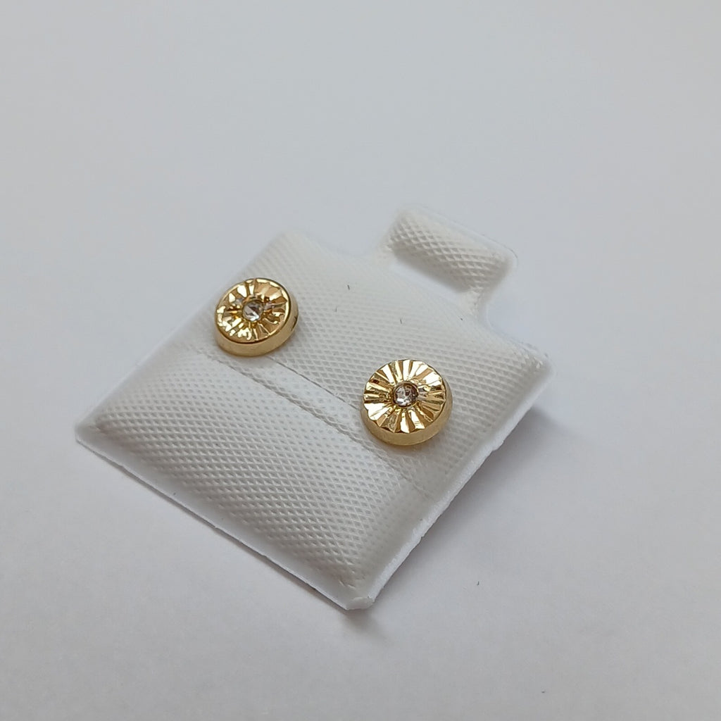BROQUELES BROQUEL FIG BOTON C CIRCONIA 14K 0.2916 GR (NUEVO)