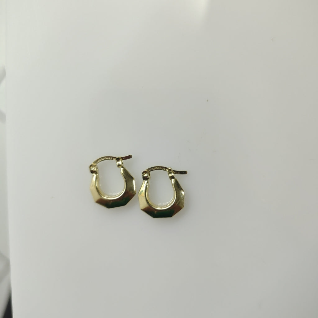 ARETES TEJIDO ARRACADA FACETADA 14K 1.3 GR (NUEVO)
