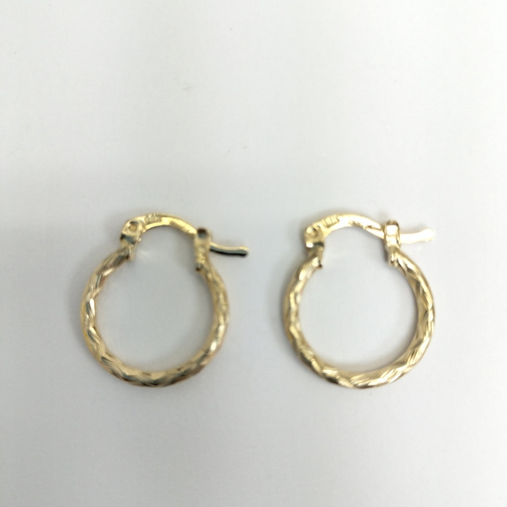 ARETES ARRACADAS TRENZADAS 14K 18 1.6 GR (NUEVO)