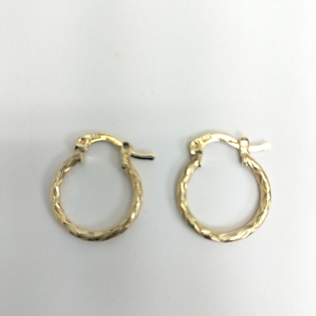 ARETES ARRACADAS TRENZADAS 14K 18 1.6 GR (NUEVO)